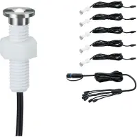 Paulmann Plug & Shine LED-grondinbouwlamp MicroPen II Uitbreidingsset IP67 3000K 5x0,2W Zilver