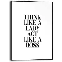Praxis Decoratief Paneel Gezegde Lady Boss 30x40cm Mdf