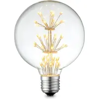 Home Sweet Home Edison Vintage LED filament lichtbron Globe - Helder - G95 Crystal - Retro LED lamp - 9.5/9.5/13.5cm - geschikt voor E27 fitting - 1W 100lm 2300K - warm wit licht