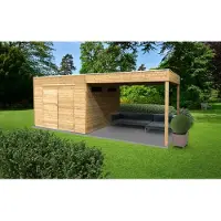 Solid Superia Cube Viterbo Tuinhuis - Vuren - Geïmpregneerd - 591,7x298,8cm