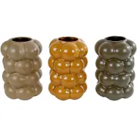 Coppens Vaas Bram L beige/amber/d. grijs a3 aardew 15x15x22cm