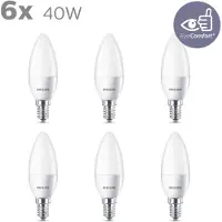 Philips LED lamp E14 | Kaars B35 | Mat | 2700K | 5.5W (40W) 6 stuks