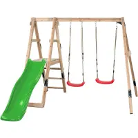 Swing King Swingking Schommel Ava Met Glijbaan Appelgroen 235x274x185cm