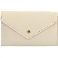 Manfield Off white leren portemonne | Maat Onesize