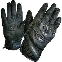 MUGENRACE Multi Zwarte Geperforeerde Handschoenen Maat XS