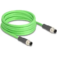 DeLOCK 80419 M12 Netwerkkabel, patchkabel Kabel SF/UTP 5.00 m Groen Afgeschermd 1 stuk(s)