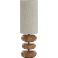 Light & Living Tafellamp Danialo Wit / Naturel D 22 H 68 Cm