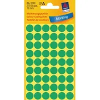 Avery Zweckform Etiket Avery 3143 rond 12mm groen 270 stuks - 8 stuks