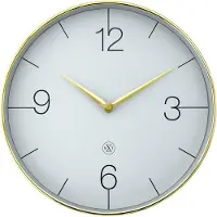 Nextime nXt Finesse – Wandklok – 30,5 cm - Goud/Groen – Stil