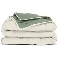 Zavelo Easy All-in-one-Dekbed Groen/Creme-Lits-Jumeaux (240x200 cm)