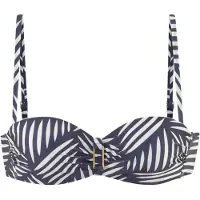 LASCANA Bikinitop marine / wit