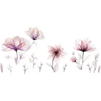 Universeel Roze Bloemen Muurstickers – Woonkamer & Slaapkamer Achtergronddecoratie – Meisjes Kamer Huisdecoratie – Muurschildering Stickers