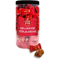 Côte d'Or Mini Bouchée chocolade met opschrift "Happy Birthday!" - chocolade verjaardagscadeau - melkchocolade met praliné - 500g