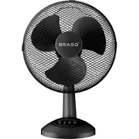 BRASQ Ventilator 30 cm – Krachtige Tafelventilator – 3 Standen – Zwart