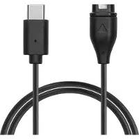 Kwmobile USB-oplaadkabel type c geschikt voor Garmin Swim 2 / Tactix7 / Enduro / Epix 2 / Epix Pro - Kabel voor smartwatch - in zwart