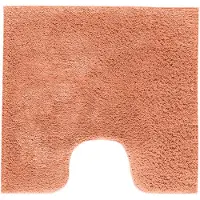 Casilin WC-mat Antislip Havana - 59x59cm - Met Uitsparing - Vierkante Badmat - Waterabsorberend - Wasbaar en Sneldrogend - 100% Katoen - Oranje