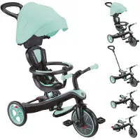 Globber Explorer Trike 4 In 1 Tricycle Stroller Zilver