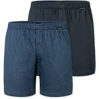 Schiesser Boxershorts 'Basic' donkerblauw / zwart