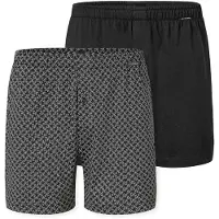 Schiesser Boxershorts ' Basic ' grijs / zwart