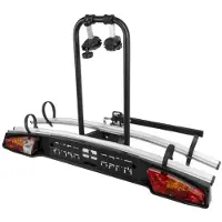 Menabo Merak: Kantelbare fietsendrager voor 2 fietsen, geschikt voor de trekhaak - aluminium