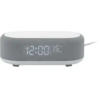 Karlsson - Wekker Vogue met telefoonlader en Bluetooth Grijs