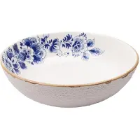 HEINEN - Blauw Bloesem - Saladeschaal 29,5cm