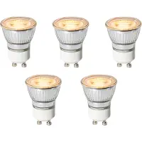 LUEDD Set van 5 GU10 dimbare LED lampen 35mm 4W 200 lm 2200K