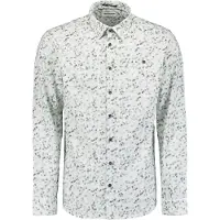 No-excess Overhemd cyaan blauw / grijs / natuurwit