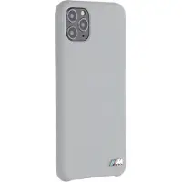 BMW Grijs hoesje - Backcover - Silicone - iPhone 11 Pro Max - Logo M - BMHCN65MSILGR