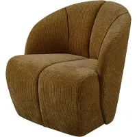 Woood Mojo Draaifauteuil - Ribstof - Honing Geel - 75x68x77