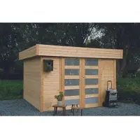 Solid Superia Modern Odense Tuinhuis - Vuren - Onbehandeld - 303,2x303,2cm
