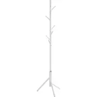 Haku kapstok, 8 haken, elk met een draagvermogen van 5 kg, Ø 480 x H 1730 mm, gelakt stalen buis, wit