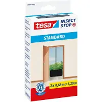 TESA - Hor Voor Deuren - Insect Stop - Met Klittenband - Zwart - 220x60cm - 2st. Zwart - Voor Deuren - Horren & Klamboes
