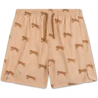 Swim Essentials zwemshort met all over print lichtbruin Jongens Polyester - maat 134/140