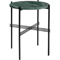 Gubi Ts Bijzettafel 40 Cm Zwart / Groen - Bijzettafels & buffetten Guatemala-marmer Green - 10017470
