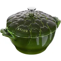 Staub Cocotte, artisjok en basilicumgroen, 22 cm
