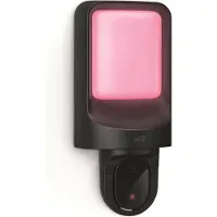 Wiz Slimme buitenlamp met camera | RGBIC | 1080p | 17W | Zwart