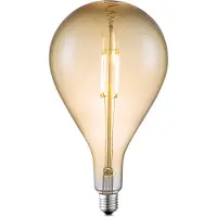 Home Sweet Home Edison Vintage LED filament lichtbron Carbon - Amber - G160 Ovaal - Retro LED lamp - 16/16/29cm - geschikt voor E27 fitting - Dimbaar - 4W 400lm 2700K - warm wit licht