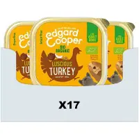 Edgard & Cooper 17x Kuipje Vers Vlees Hondenvoer Bio Kalkoen 100 Gr