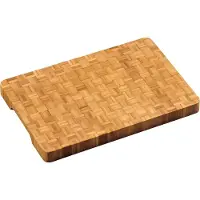 Kesper Professionele FSC Houten Bamboe Snijplank, met verzonken handgrepen | Dikke snij plank | Afm. 36 x 24 x 3 Cm. | Pro Snijplank