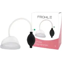 Fröhle – Vagina Zuiger met Bal Pomp voor Realistische Zuig Simulatie en Intiem Genot – 12 cm – Transparant