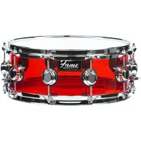 Fame Crystallica Snare 14"x5,5" Red Acryl - Snare drum