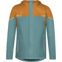 Normani Outdoorjas 'Sointula' blauw / donkeroranje