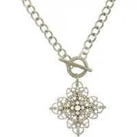 Behave – Ketting vintage goudkleur – 77 cm met hanger en T-bar sluiting