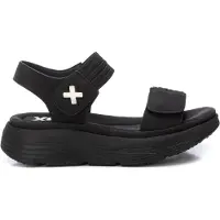 Xti Dames Sandalen 143986 zwart (38), 3 tot 5 cm, Klittenband, Casual 14398605-NEGRO