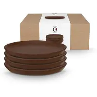 Vt wonen Ontbijtbord vtwonen Ceramic Brown 17 cm (Set van 4)