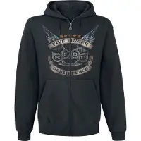 Five Finger Death Punch Vest met capuchon - Winged Knuckles - S tot L - voor Mannen - zwart - Maat L