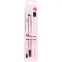 Real Techniques Make-Up Borstel Set Brow Styling Roze 3 Onderdelen