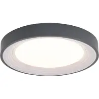 QAZQA Moderne plafondlamp grijs met wit 38cm incl. LED dimbaar RGB - Kanton