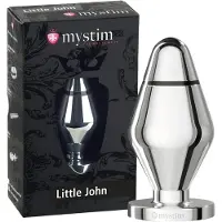Mystim Little John - kleine elektro anaal plug (zilver)